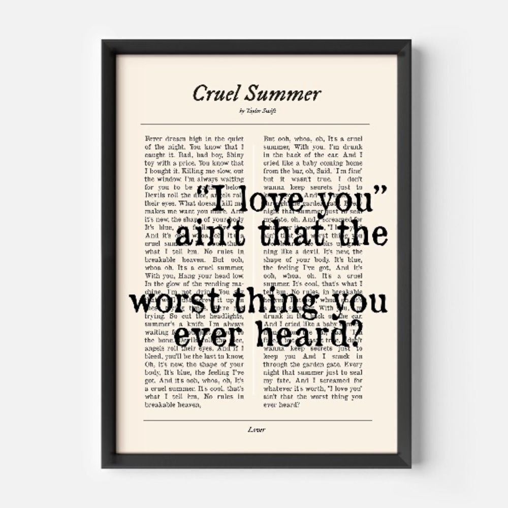 Cruel Summer Album Print
